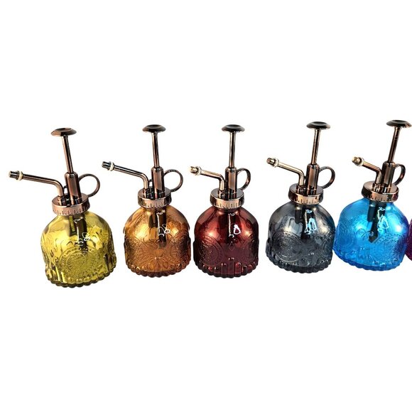 Glass Mister Spray Bottle With Pump works for Plant Hair Crafts 6.8 oz. Set of 6 - Picture 2 of 16